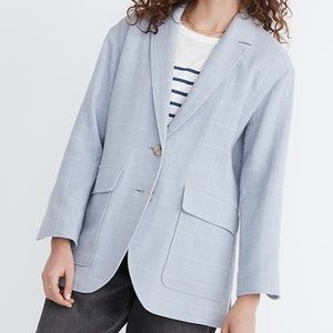 Madewell Cotton Linen Relaxed Larsen Blazer